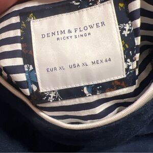 Denim & Flower Essential Navy Top XL